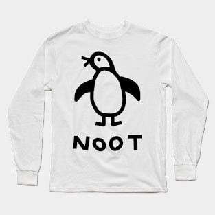 Monochrome Self Portrait of a Penguin Long Sleeve T-Shirt